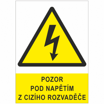Pozor pod napětím z cizího rozvaděče