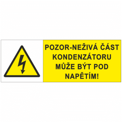 Pozor-neživá část kondenzátoru může být pod napětím!
