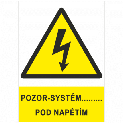 Pozor-systém ..........pod napětím