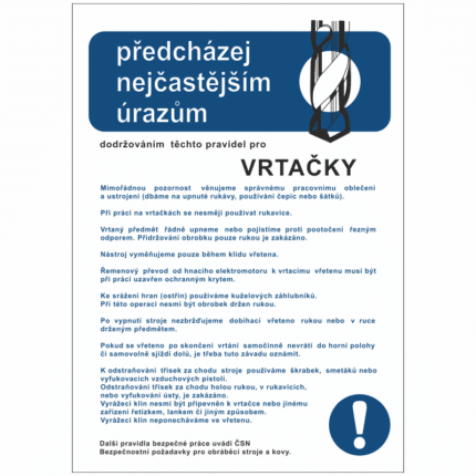 Pravidla bezpečné práce pro vrtačky