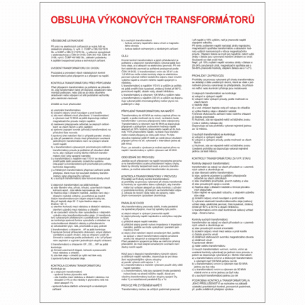 Obsluha výkonných transformátorů