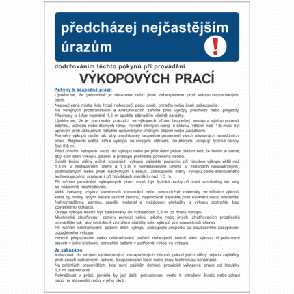 Pravidla bezpečné práce při provádění výkopových prací