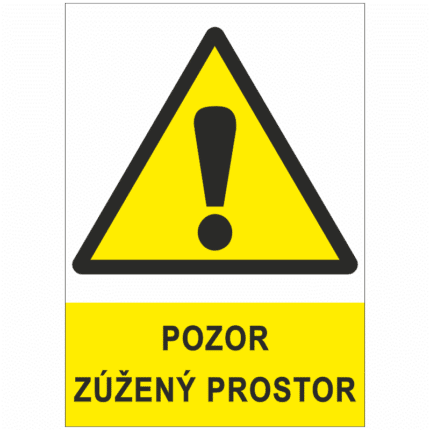 Pozor zúžený prostor