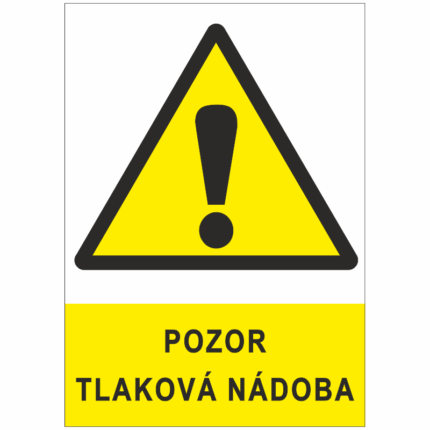 Pozor tlaková nádoba