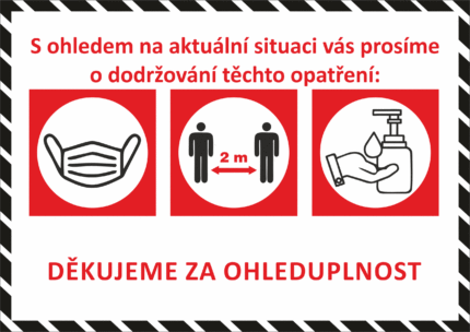 Dodržování opatření - sdružené piktogramy