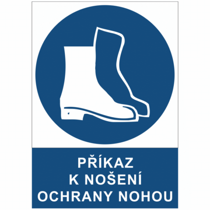 Příkaz k nošení ochrany nohou