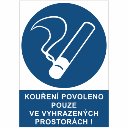 Kouření povoleno pouze ve vyhrazených prostorách !