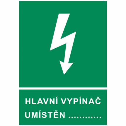 Hlavní vypínač umístěn.....