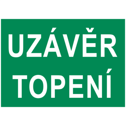 Uzávěr topení