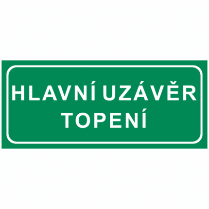 Hlavní uzávěr topení(text)