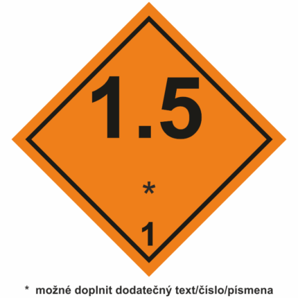 Náchylné k výbuchu č.1.5 oranžový podklad,černý tisk)