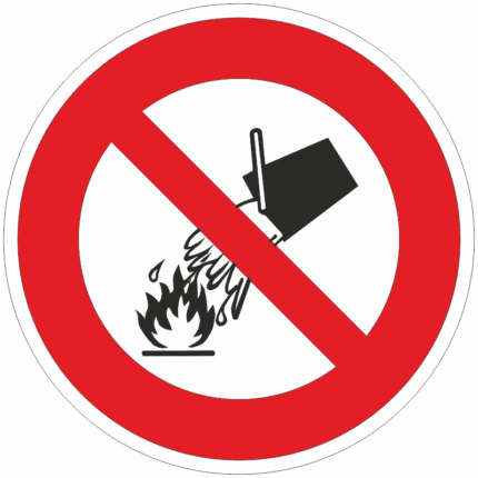 Zákaz použití vody pro hašení