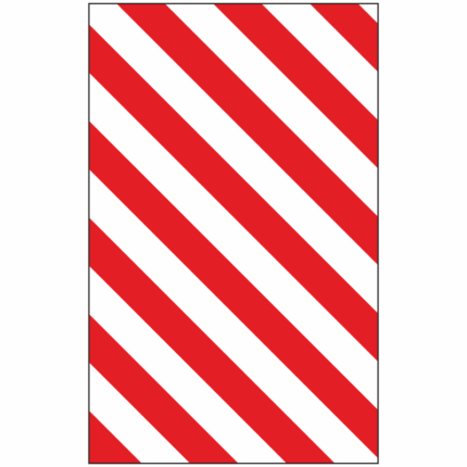 Červenočerné pruhy - šíře pruhu 3cm - LEVÉ.