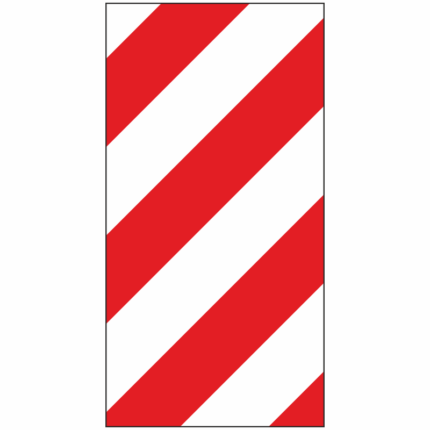 Červenobílé pruhy - šíře pruhu 7cm - PRAVÉ.