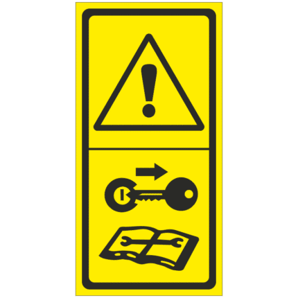 Výstraha/Před opravou, seřizováním nebo údržbou zajistěte stroj proti spuštění