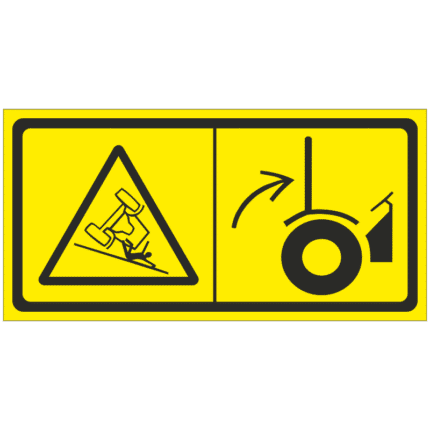 Možnost převrác.stroje na svahu/Zajistěte ROPS v předep.pozici(vodorovná)