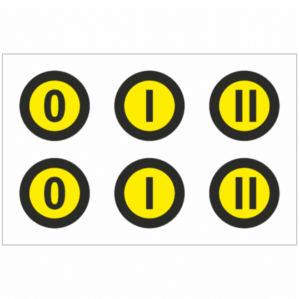 0,I,II -  (žlutý podklad, černý tisk) 6 motivů