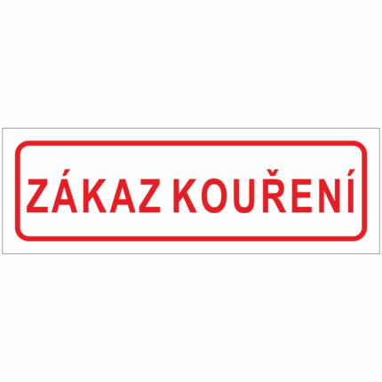 Zákaz kouření - text  bez symbolu