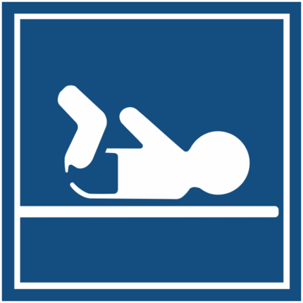 Symbol prostoru s přebalovacím pultem (Sb. č. 398/2009)