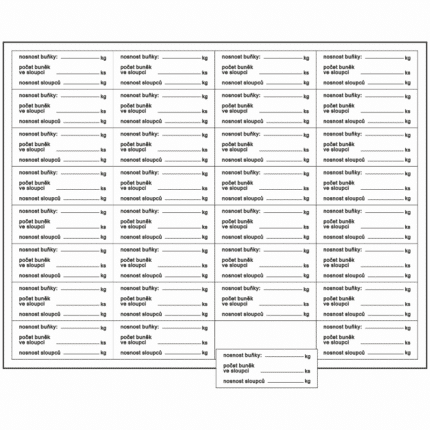 Nosnost buňky ... počet buňek  ve sloupci... nosnost sloupců...