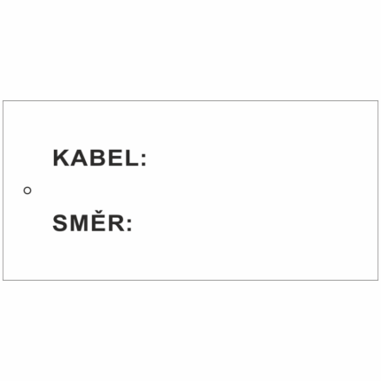 KABEL, SMĚR:, bílý plast