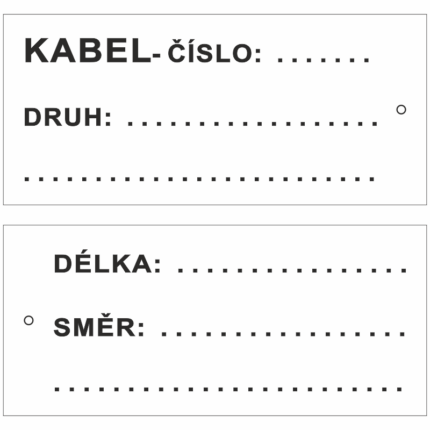 Kabel-číslo, druh-délka, směr-oboustranné