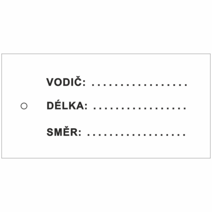 VODIČ: SMĚR: DÉLKA....