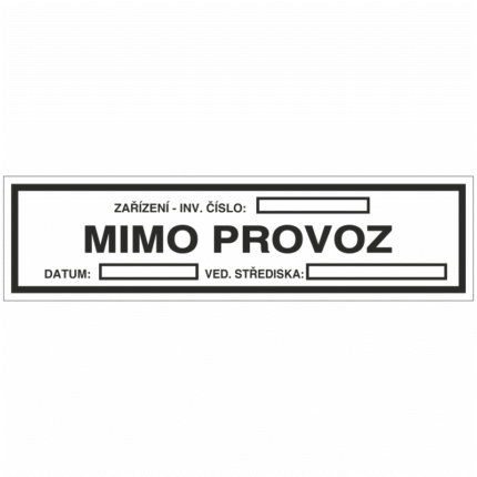 Mimo provoz - 2mm plast