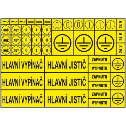 Sdr.aršík ELEKTRO, AUT, RUČ, Hlavní vypínač, Hlavní jistič, Vypnuto, Z