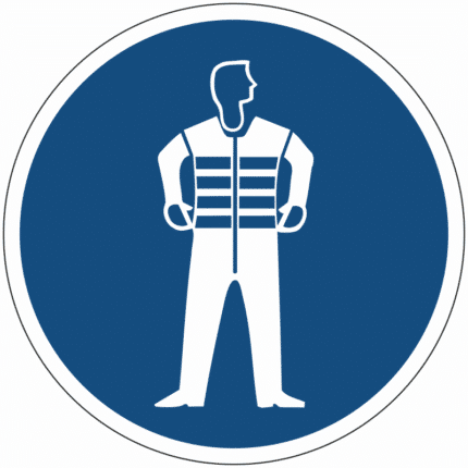 Vstup jen s reflexní vestou