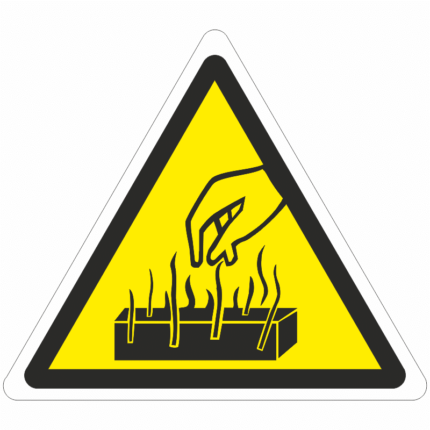 Pozor nebezpečí popálení