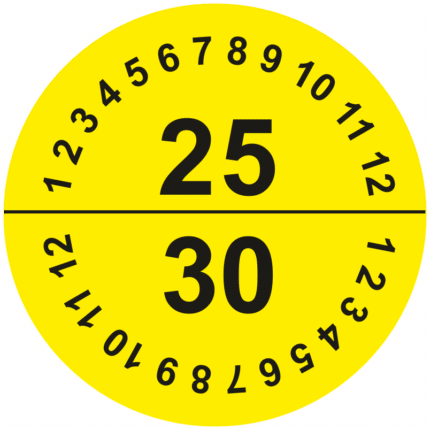 Kontrolní štítek, (datumovka)