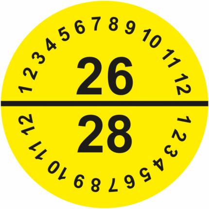 Kontrolní štítek, (datumovka)