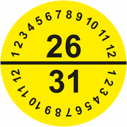 Kontrolní štítek, (datumovka)